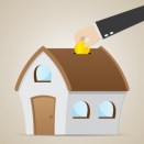 Accounts - house piggy bank with coin